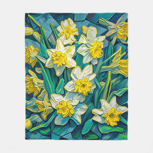 Impressionist Daffodils Fleecefilt
