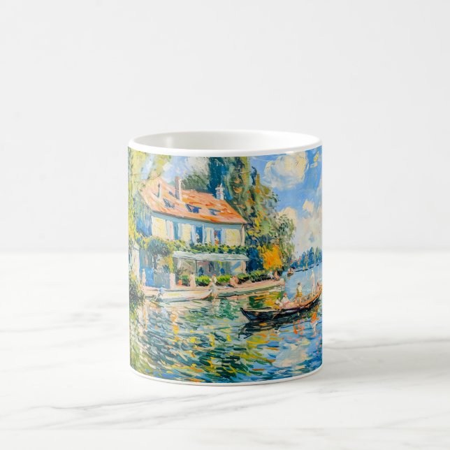 Impressionist Garden Art Mug Lakeside House with B Kaffemugg (Center)