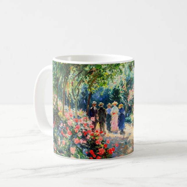 Impressionist Garden Art Mug Rose Garden Path Kaffemugg (Framsida vänster)