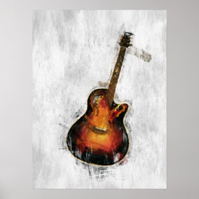 Impressionist Guitar Poster (Framsidan)