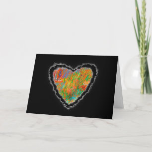Impressionist Heart Valentine Kärlek Romantik kort