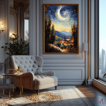 Impressionist Inspired Starry Night