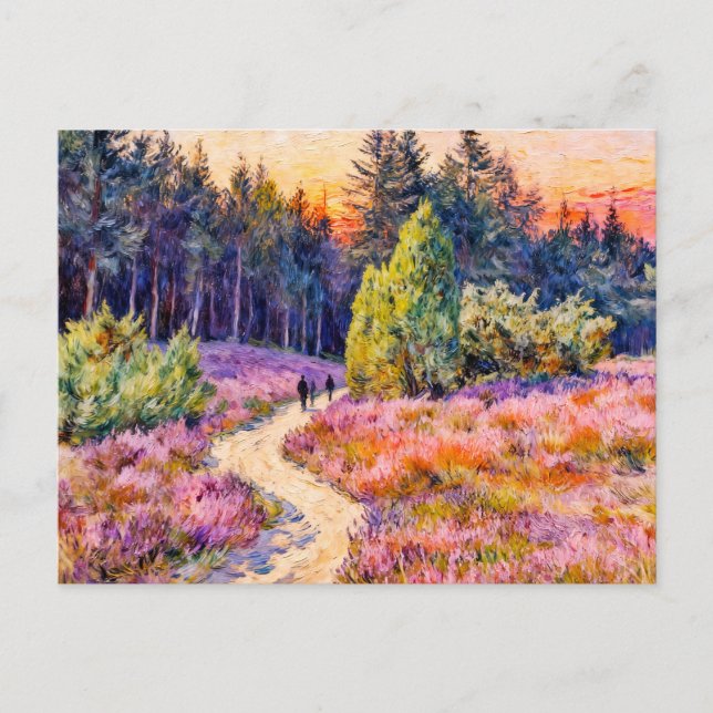 Impressionist Landscape of the Lueneburg Heath at  Vykort (Framsida)