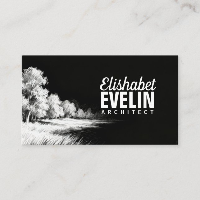 Impressionist Lines - Landscape 543 Visitkort (Framsida)