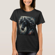 Impressionist Mörk Horse T-Shirt