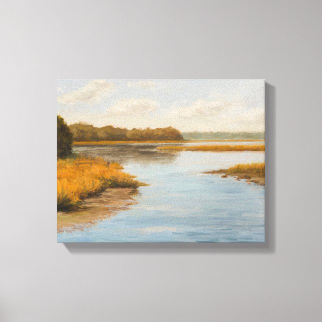 Impressionist Painting Long Island New York Beach Canvastryck (Framsida)