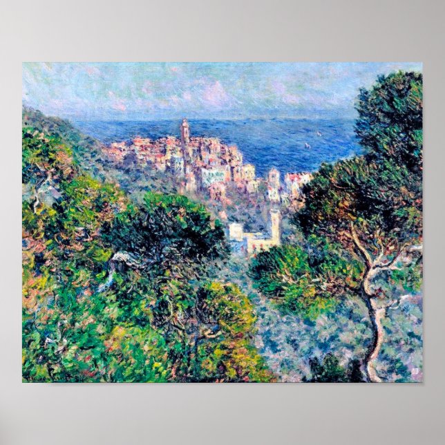 Impressionist People Monet View of Bordighera Famo Poster (Framsidan)