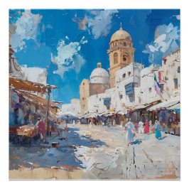 Impressionist picture of Tunesia Perfect Poster
