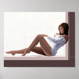 Impressionist Pinup Girl Poster