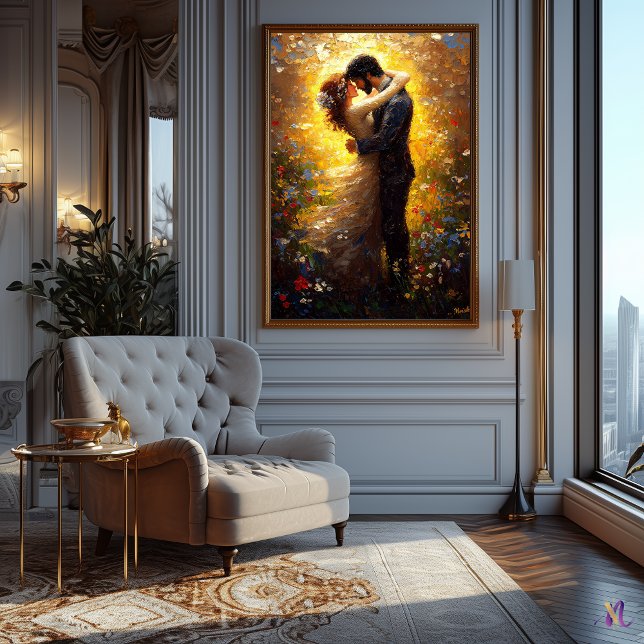 Impressionist som inspirerats av kyssan poster (Skapare uppladdad)