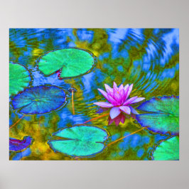 Impressionist Stil Lilypad på italienska Garden Poster