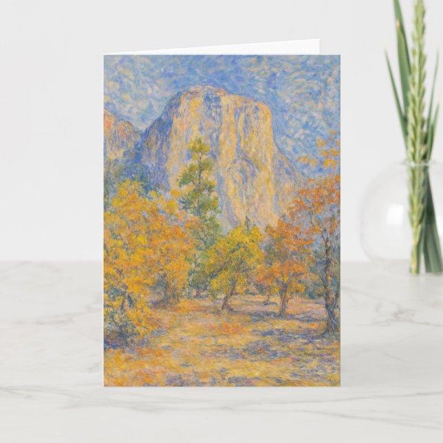 Impressionist Style 'El Capitan from Yosemite Vall Kort (Framsida)