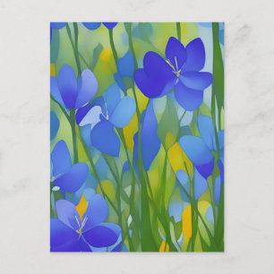 Impressionist Texas Bluebonnets Vykort