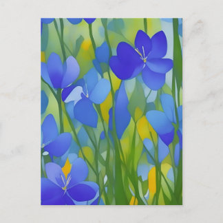 Impressionist Texas Bluebonnets Vykort