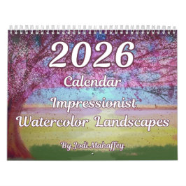 Impressionist Watercolor Landscapes 2026 Calendar Kalender