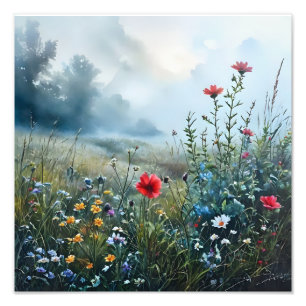 Impressionist Wildblomskugga Fototryck