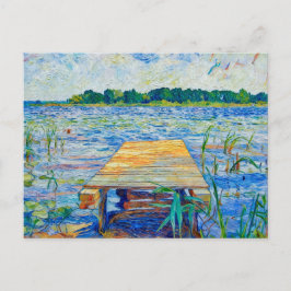 Impressionist Wooden Pier at Ferch on the Schwielo Vykort