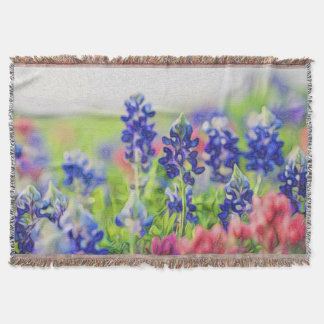 Impressionistic Bluebonnetdesign Filt