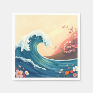 Impressionistic Ocean Wave Pappersservett