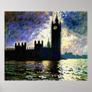 Impressionistisk bild av parlamentets hus poster