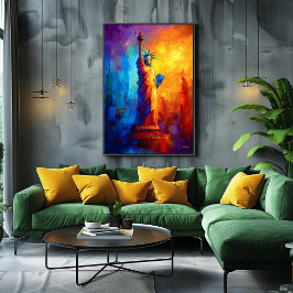Impressionistisk frihetsgudinnan New York konstver Poster