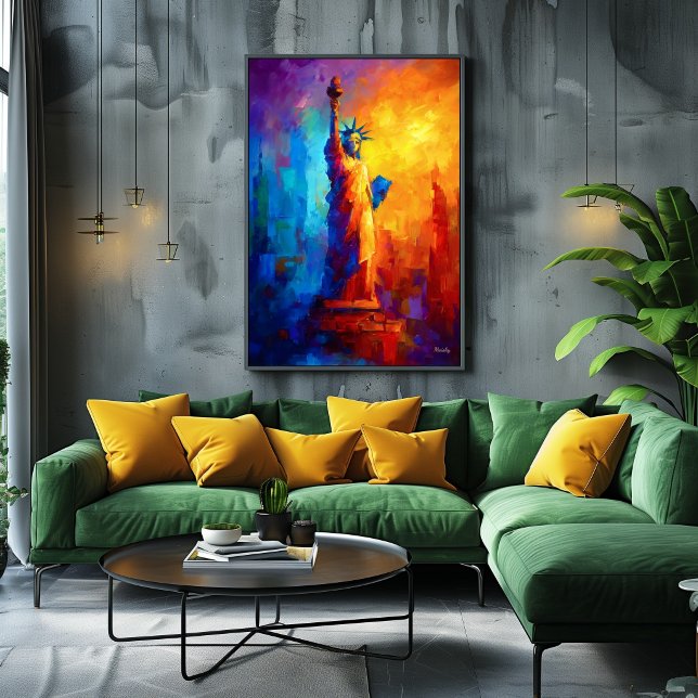 Impressionistisk frihetsgudinnan New York konstver Poster (Skapare uppladdad)