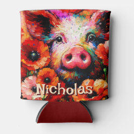 Impressionistisk Gris Red Poppy Flowers Personlig