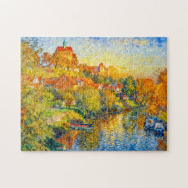 Impressionistisk höstvy av Havelbergs domkyrka w Pussel