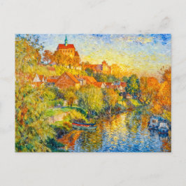 Impressionistisk höstvy av Havelbergs domkyrka w Vykort
