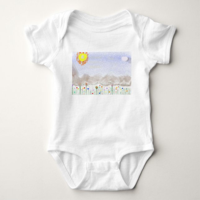 Impressionistisk konst baby bodysuit t shirt (Framsida)