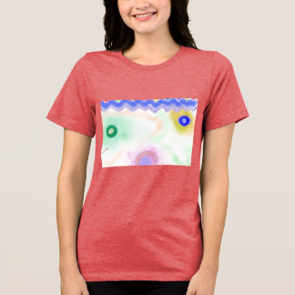 Impressionistisk konst för damt-shirt med pastellg t shirt