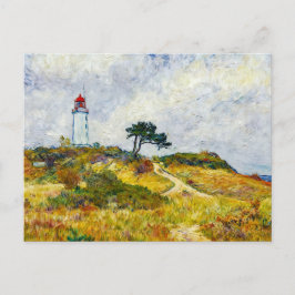 Impressionistisk kustlinje på ön Hiddensee vid sol Vykort