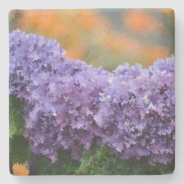 Impressionistisk Lila Hydrangeas Stenunderlägg