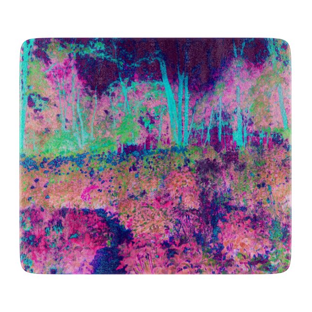 Impressionistisk Lila och Shock rosa i landskapet (Framsidan)