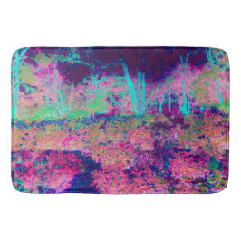 Impressionistisk Lila och Shock rosa i landskapet Badrumsmatta