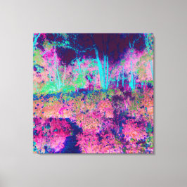 Impressionistisk Lila och Shock rosa i landskapet Canvastryck