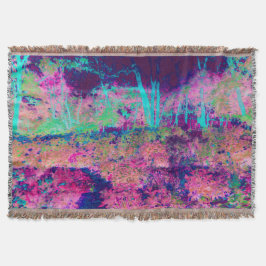 Impressionistisk Lila och Shock rosa i landskapet Filt