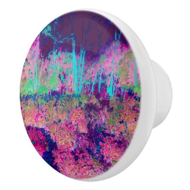 Impressionistisk Lila och Shock rosa i landskapet Knopp (Höger)