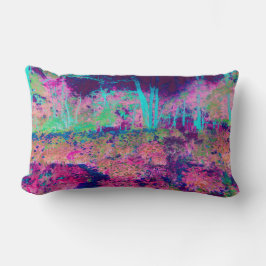 Impressionistisk Lila och Shock rosa i landskapet Lumbarkudde