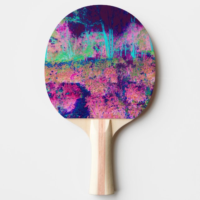 Impressionistisk Lila och Shock rosa i landskapet Pingisracket (Framsidan)