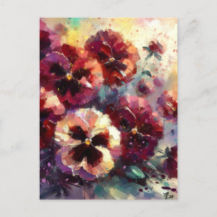 Impressionistisk målning av Blommigten Maron Pansi Vykort