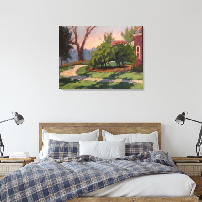 Impressionistisk morgon vid reservatet canvastryck (Insitu (sovrum))