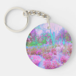 Impressionistisk Rosa och turkos Abstrakt Garden