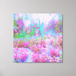 Impressionistisk Rosa och turkos Abstrakt Garden Canvastryck