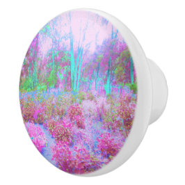 Impressionistisk Rosa och turkos Abstrakt Garden Knopp