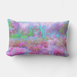 Impressionistisk Rosa och turkos Abstrakt Garden Lumbarkudde