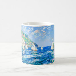 Impressionistisk segelbåt vid klipporna – Ocean Ar Kaffemugg