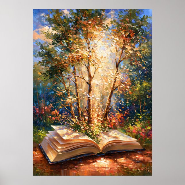 Impressionistisk skog från sidor bokälskare konst poster (Framsidan)
