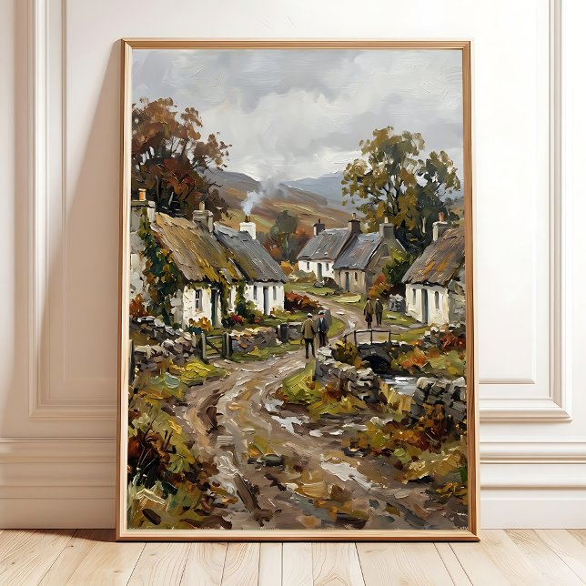 Impressionistisk Skotska högländerna by väggkonst (Skapare uppladdad)