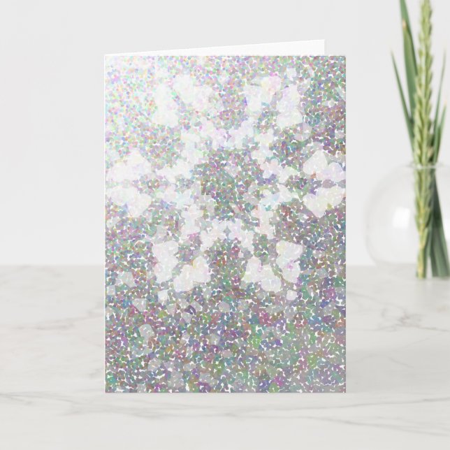 Impressionistisk snöflake helgkort (Framsida)